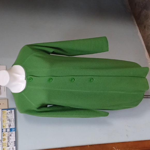 Henry New York 100% Wool long sweater size m green long sleeved button front - Picture 2 of 11